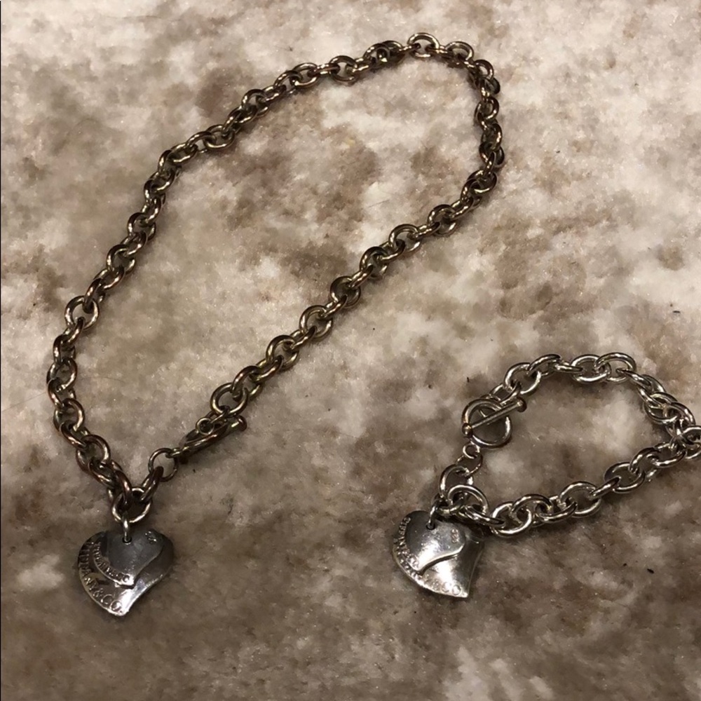 Tiffany & co necklace and bracelet set
